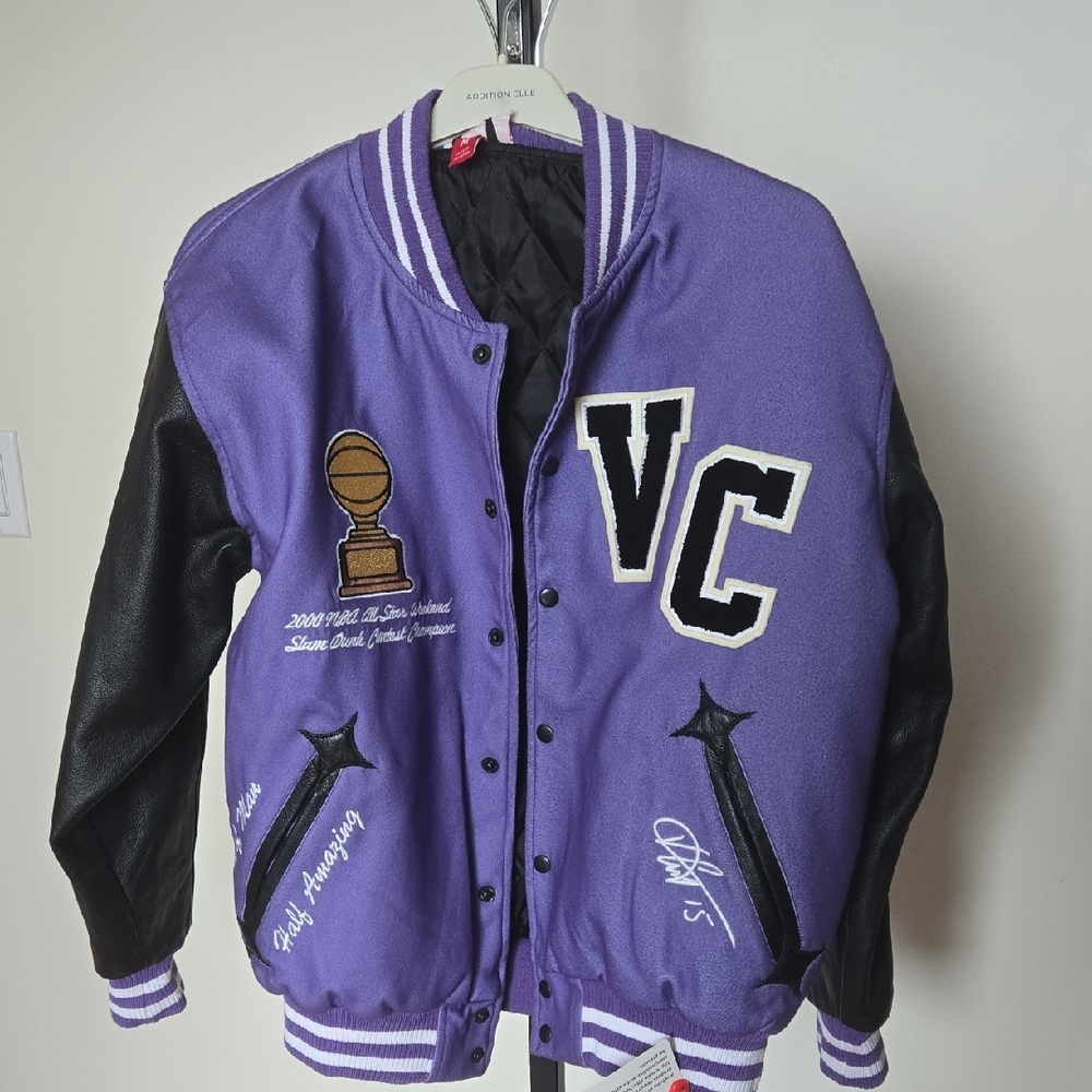 Mitchell & Ness Purple and Black Varsity Jacket